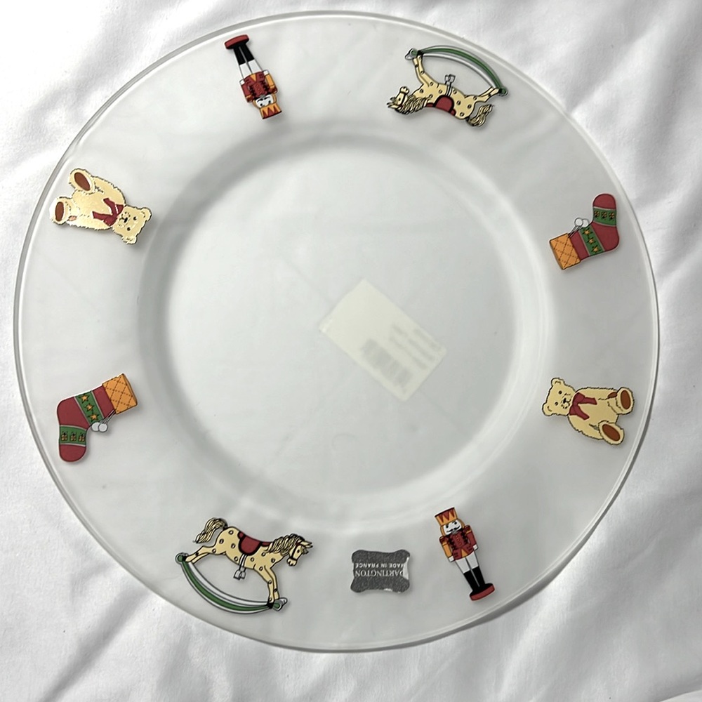 Dartington Designs France Nutcracker Platter FROSTED